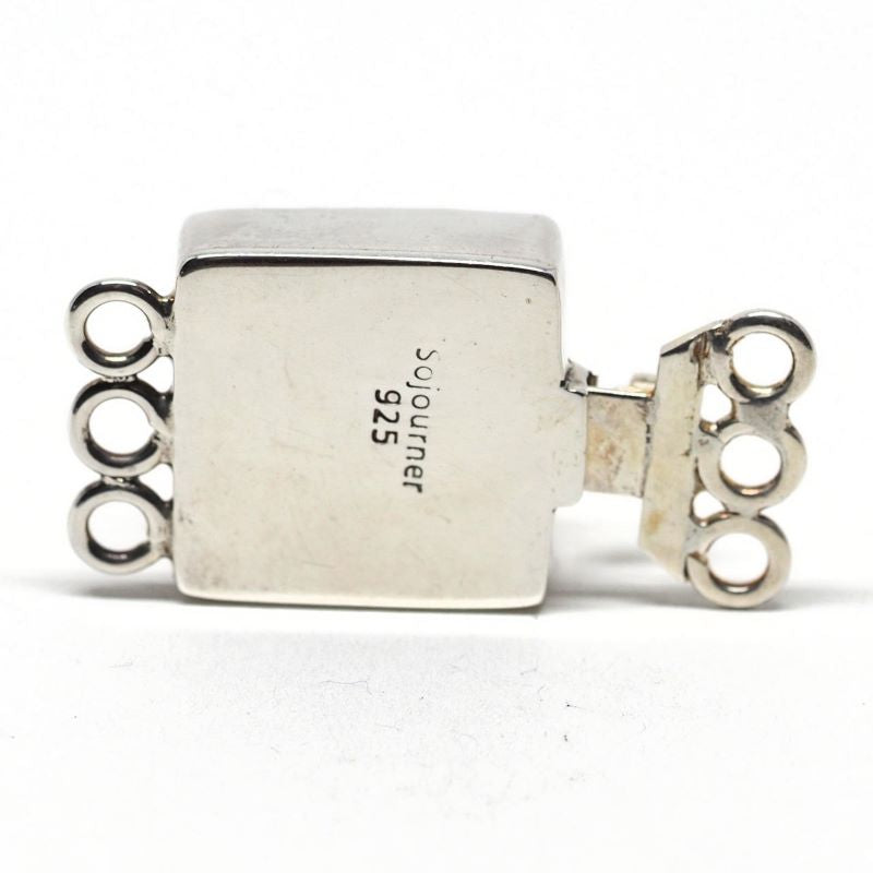 Square pink ice clasp