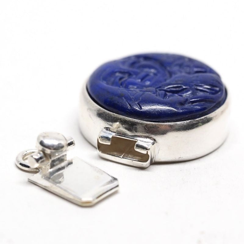 Lapis Buddha clasp