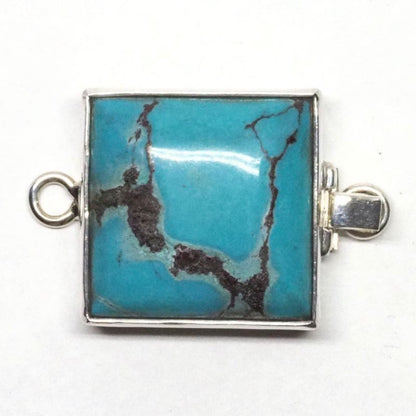 Square turquoise clasp