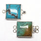 Square turquoise clasp
