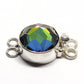 Pink and green Swarovski clasp