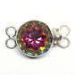 Pink and green Swarovski clasp