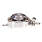 Square Swarovski crystal clasp