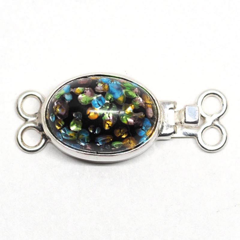 Black confetti clasp