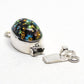 Black confetti clasp