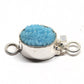 Oval turquoise fern clasp