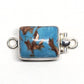 Turquoise and gold Murano clasp