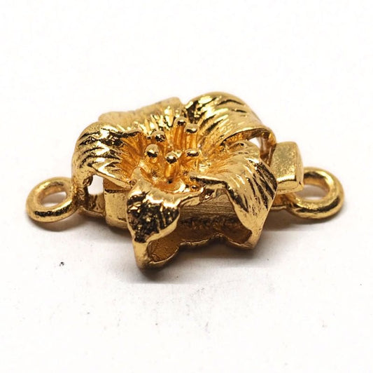 Vermeil tiny lily clasp