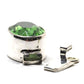 Green crystal sterling silver box clasp