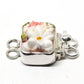 Tiny floral garden bracelet clasp