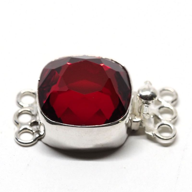 Square Siam Swarovski clasp
