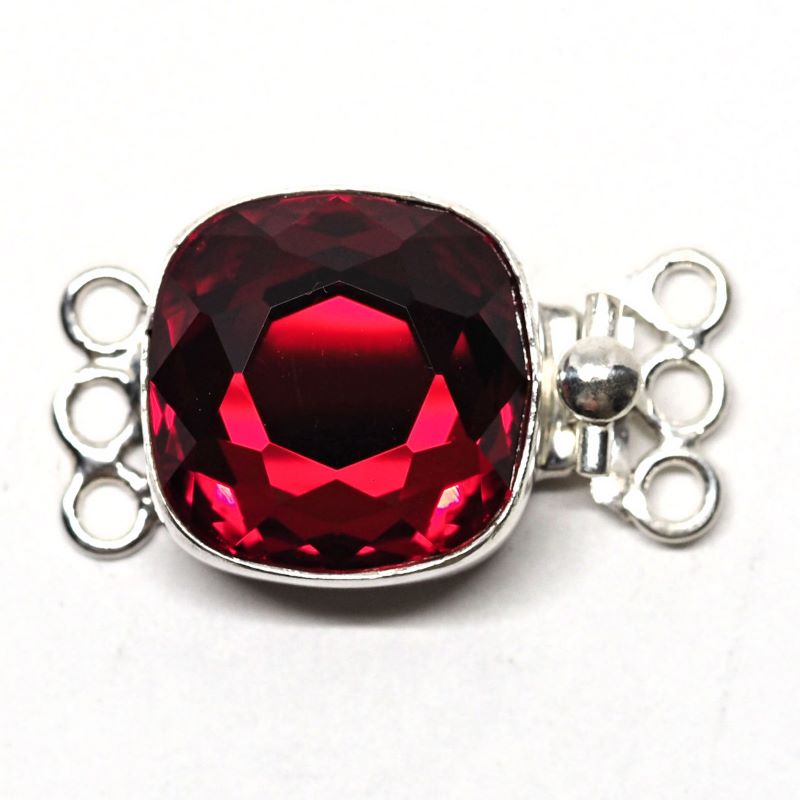Square Siam Swarovski clasp