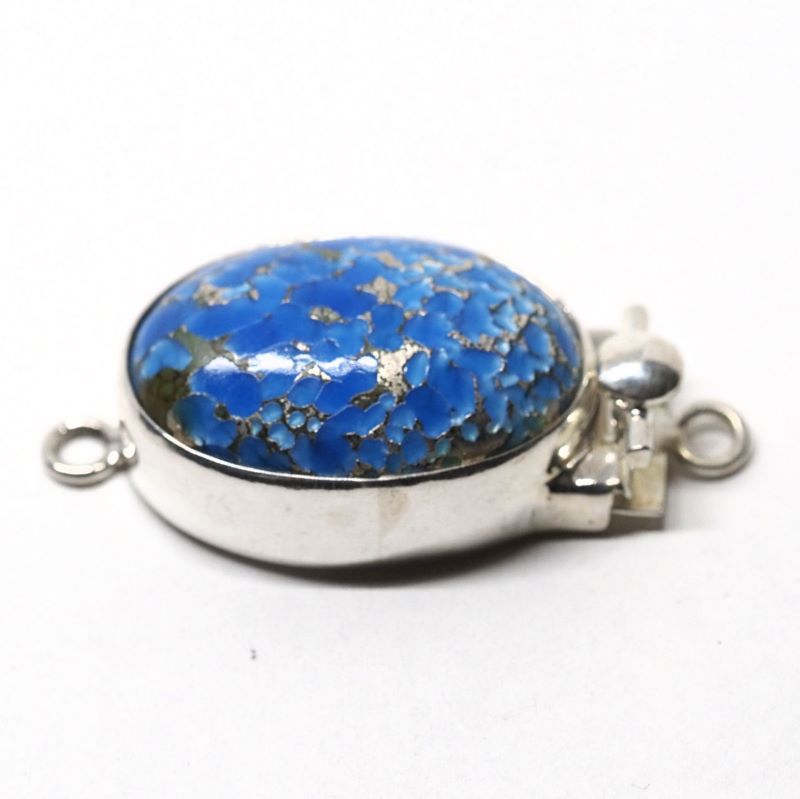 Sea blue and silver box clasp