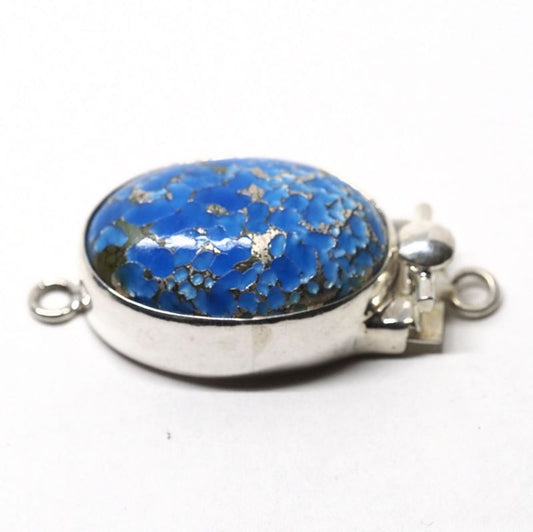 Sea blue and silver box clasp