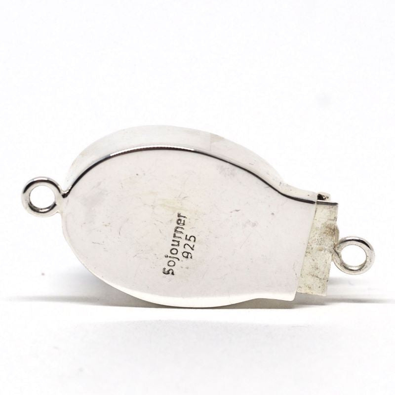 Sea blue and silver box clasp