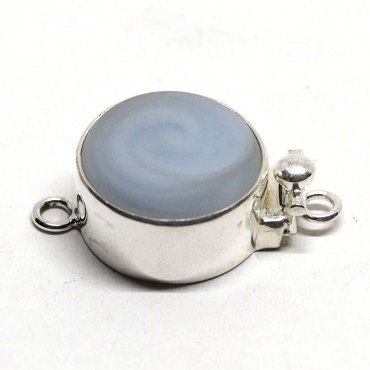 Soft chalcedony swirl clasp