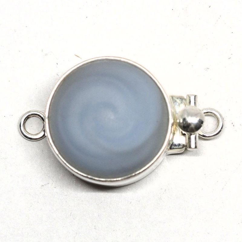 Soft chalcedony swirl clasp
