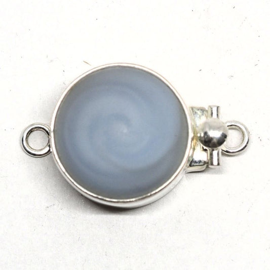 Soft chalcedony swirl clasp
