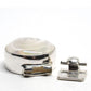 Opalescent white swirl clasp
