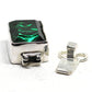 Emerald double-X clasp