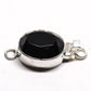 Black faceted crystal clasp