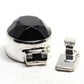 Black faceted crystal clasp