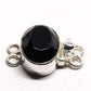 Black faceted crystal clasp