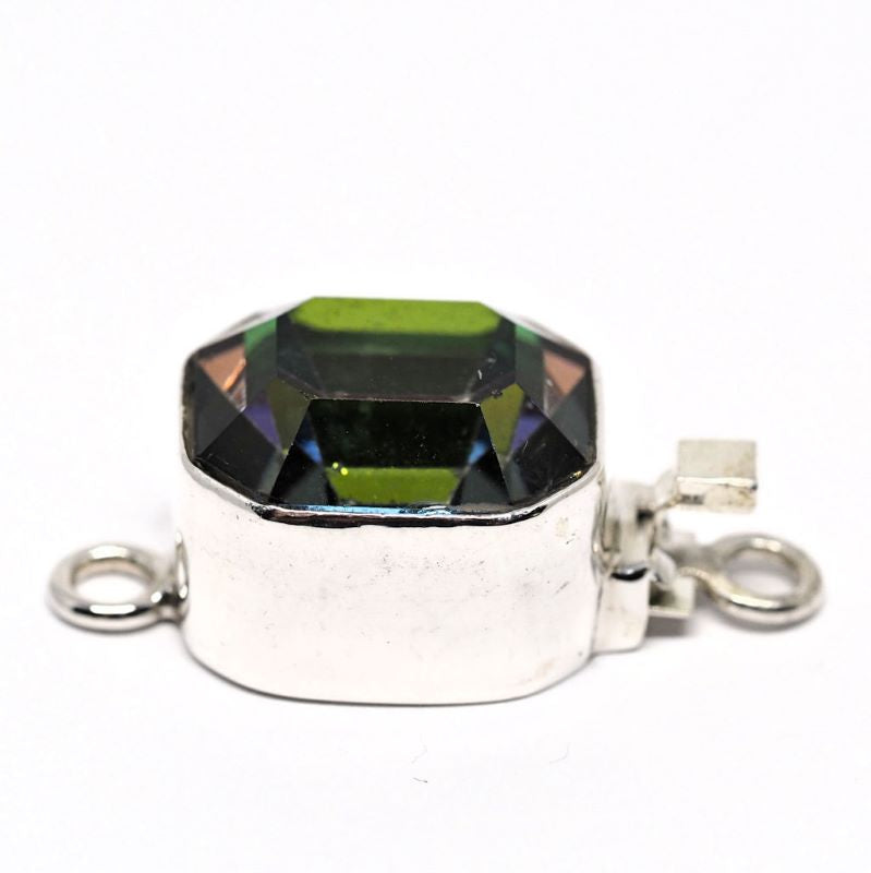 Emerald-cut crystal clasp