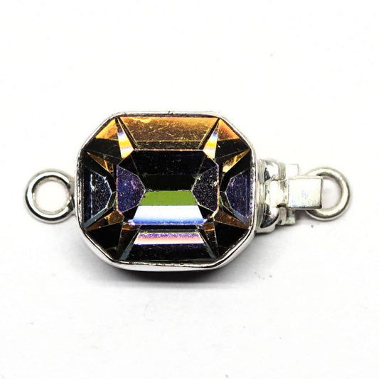 Emerald-cut crystal clasp