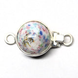 Tiny pink and green clasp