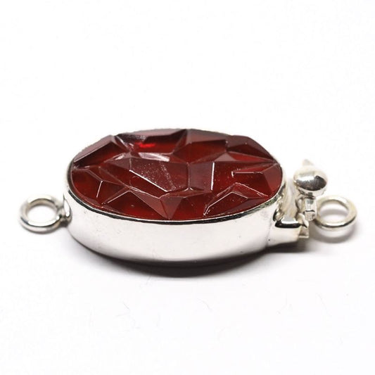 Oval cracked ice clasp