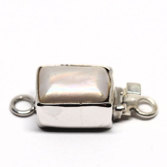 Rectangular mother-of-pearl clasp