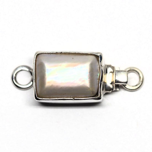 Rectangular mother-of-pearl clasp