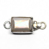 Rectangular mother-of-pearl clasp