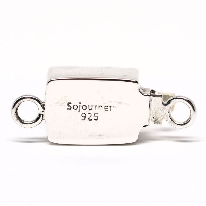 Rectangular mother-of-pearl clasp