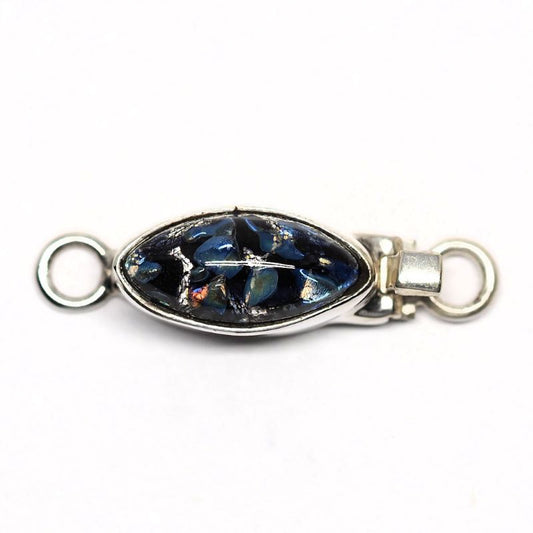 Czech black opal clasp