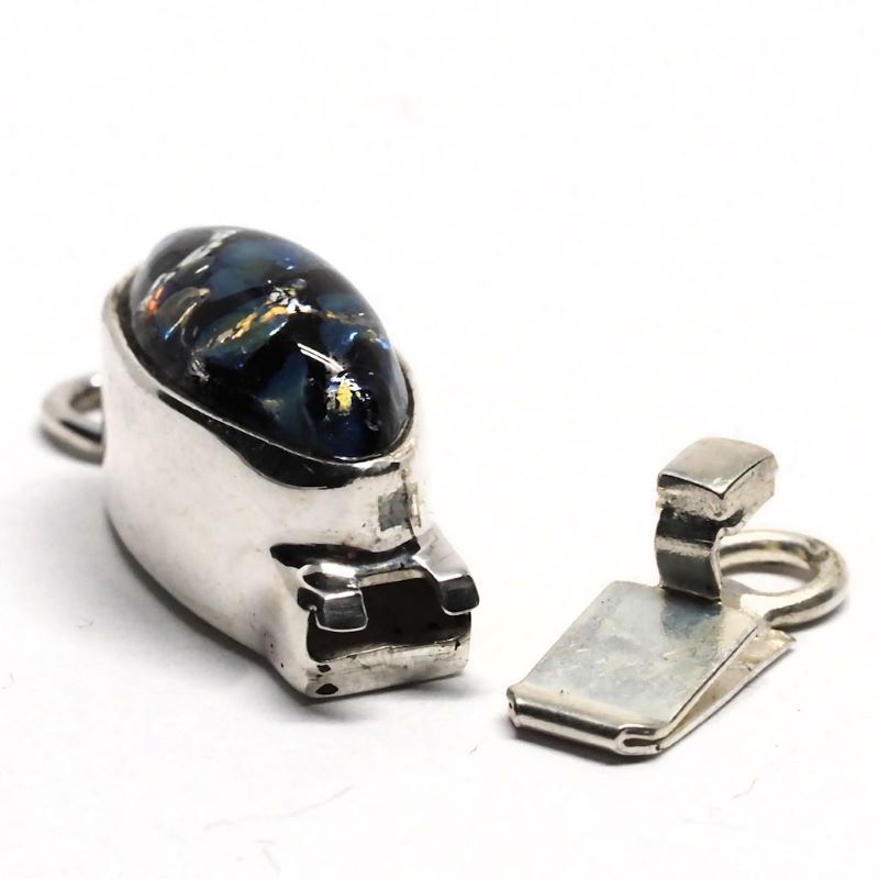 Czech black opal clasp