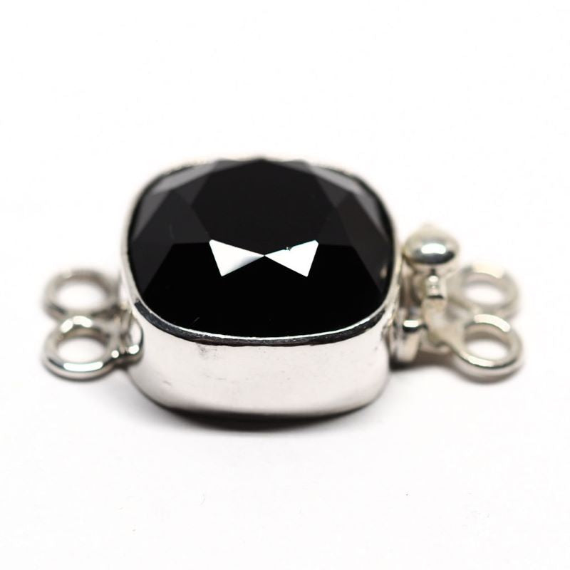 Square jet Swarovski clasp