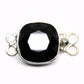 Square jet Swarovski clasp