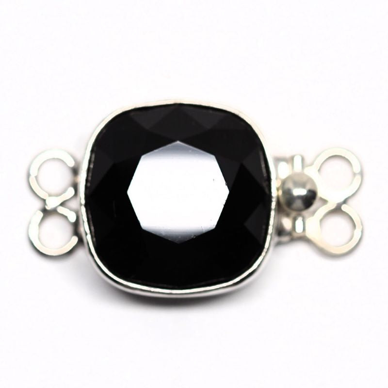 Square jet Swarovski clasp