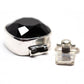 Square jet Swarovski clasp