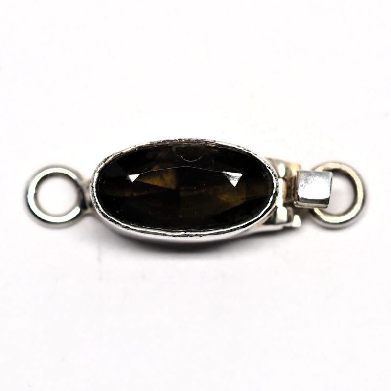 Tiny dark topaz clasp