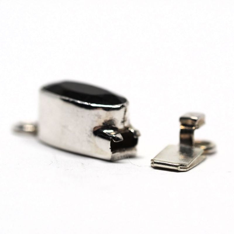 Tiny dark topaz clasp