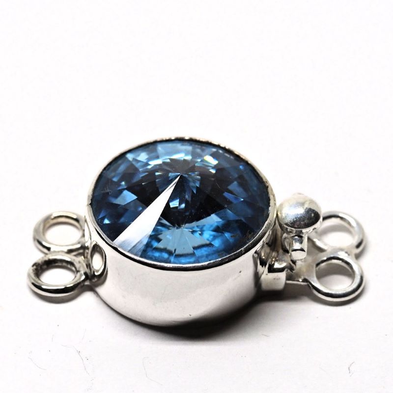 Aquamarine Swarovski clasp
