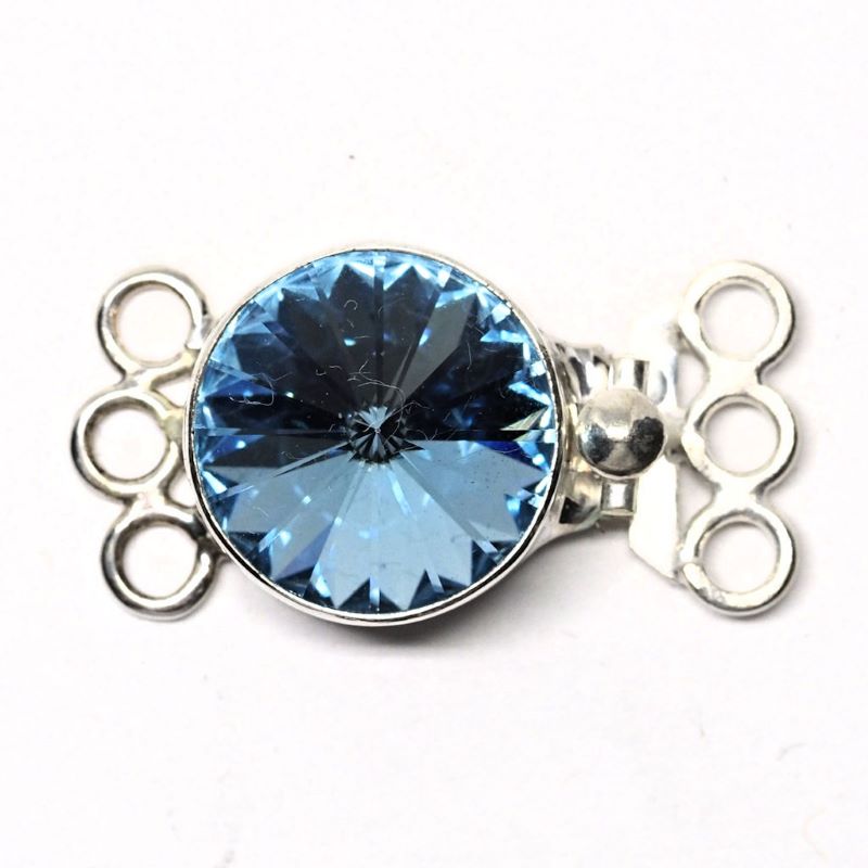 Aquamarine Swarovski clasp