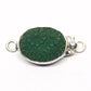 Green Czech flower clasp