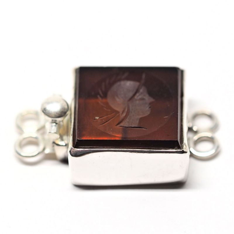 Carnelian Roman warrior intaglio clasp