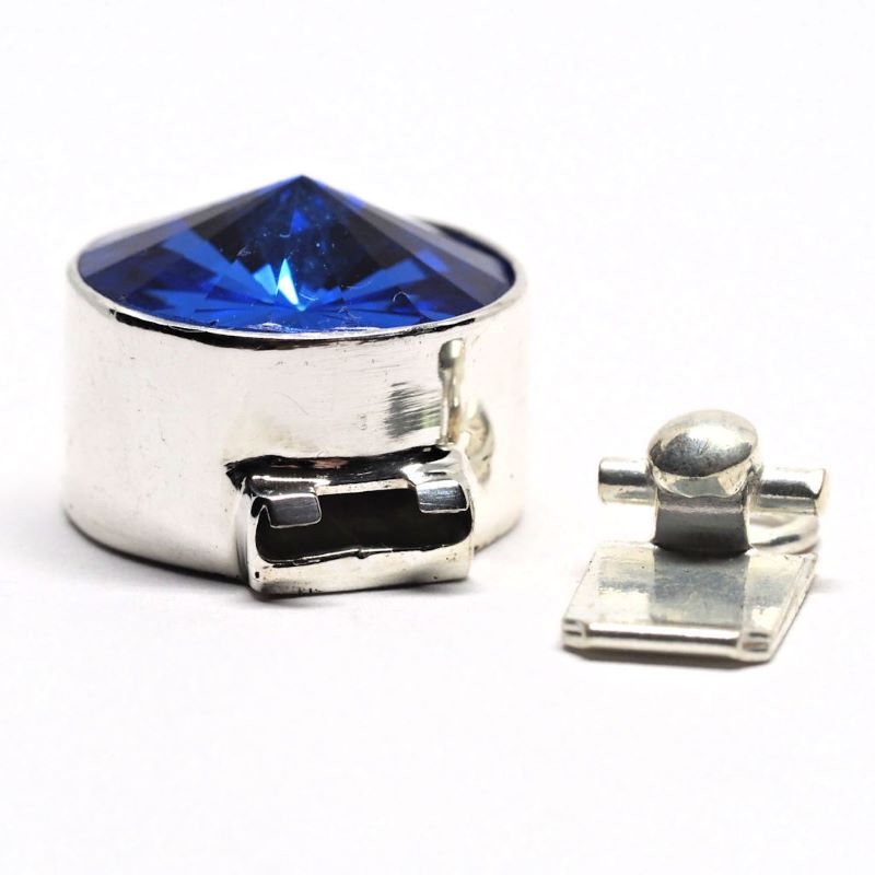 Swarovski sapphire clasp