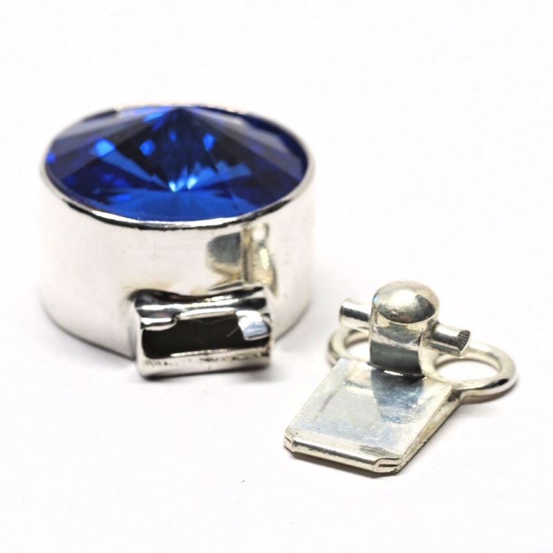 Swarovski sapphire clasp