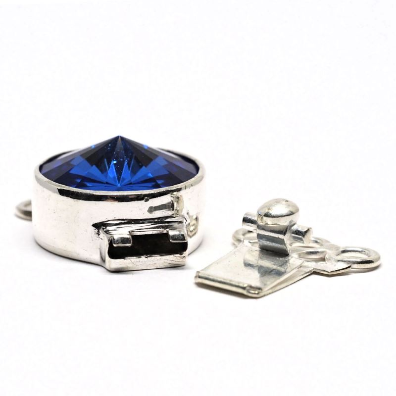 Swarovski sapphire clasp